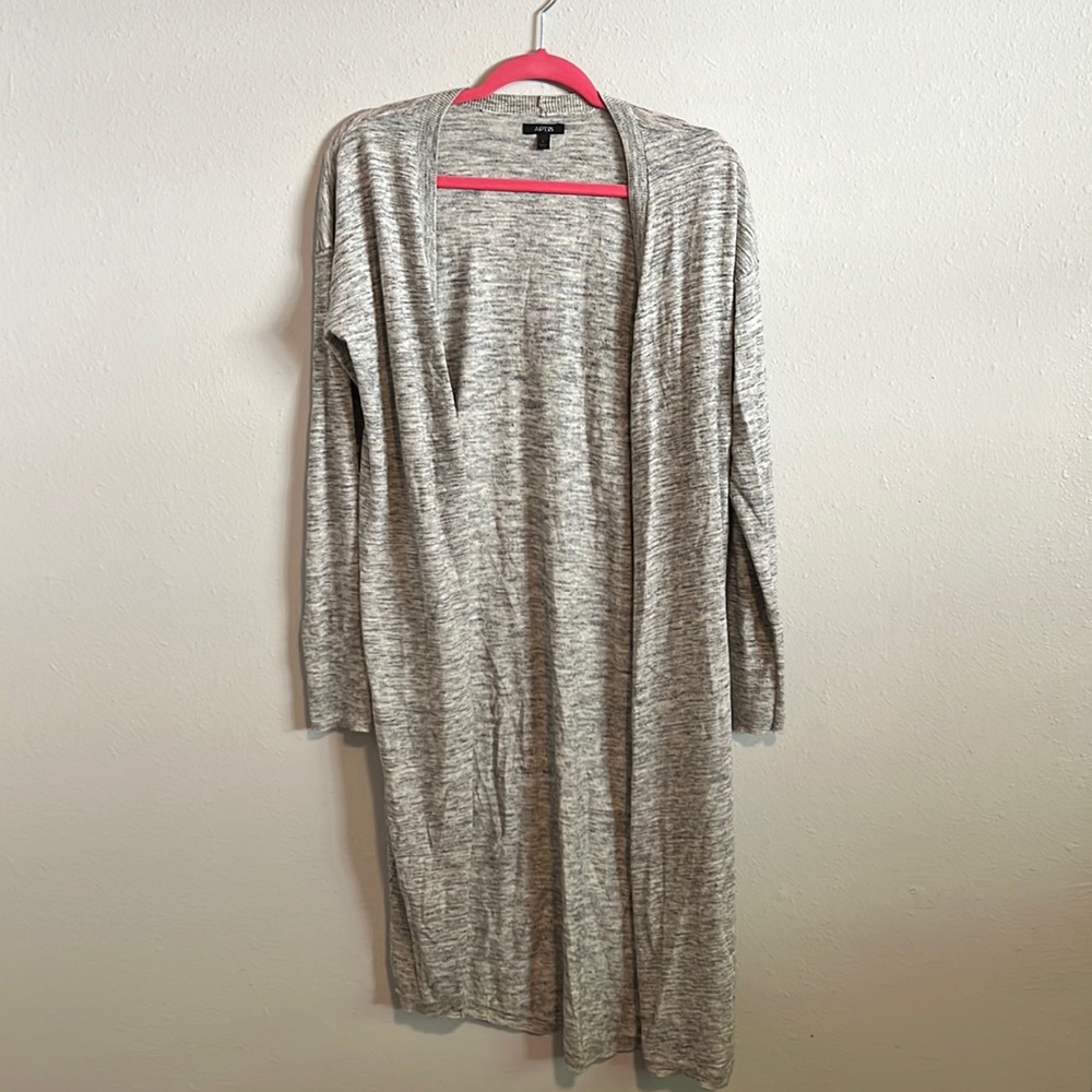 Apt 9 Heather Grey Long Sleeve Duster